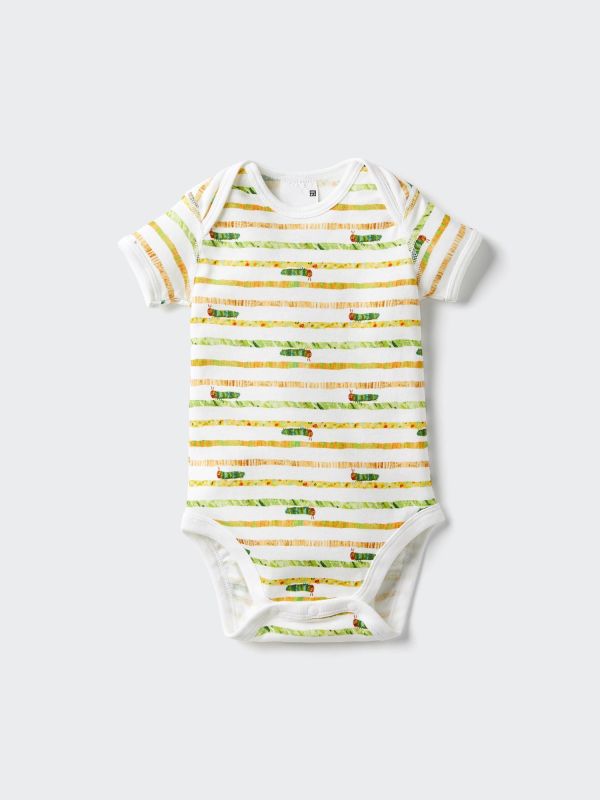 Baby The Picture Book Collection Short Sleeve Bodysuit | Open Front | Caterpillar