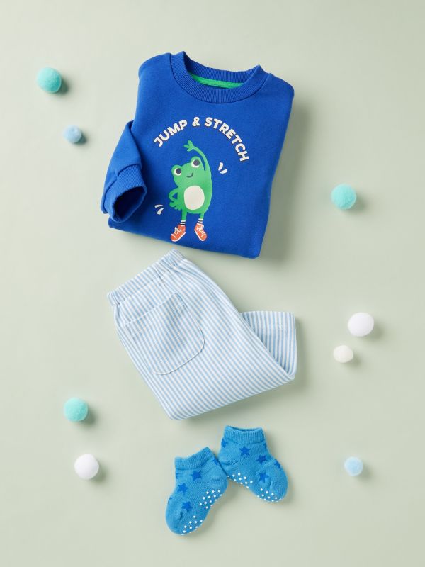 Baby AIRism Cropped Leggings | Striped