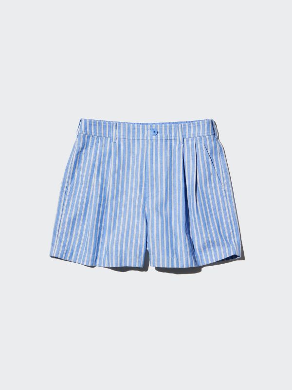Linen Cotton Shorts | Striped