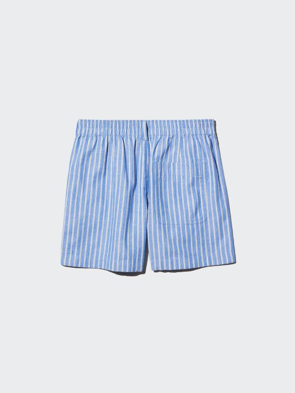 Linen Cotton Shorts | Striped