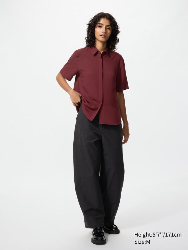Rayon Short Sleeve Blouse