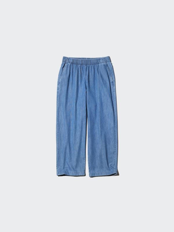 Cotton Relaxed Ankle Pants | Denim