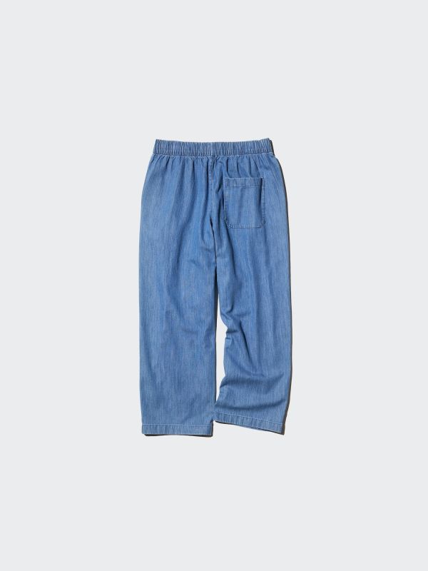 Cotton Relaxed Ankle Pants | Denim