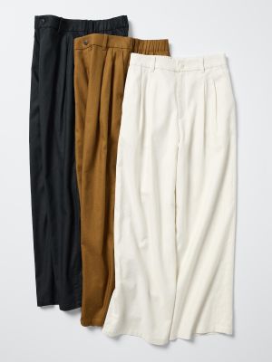 Linen Blend Straight Pants