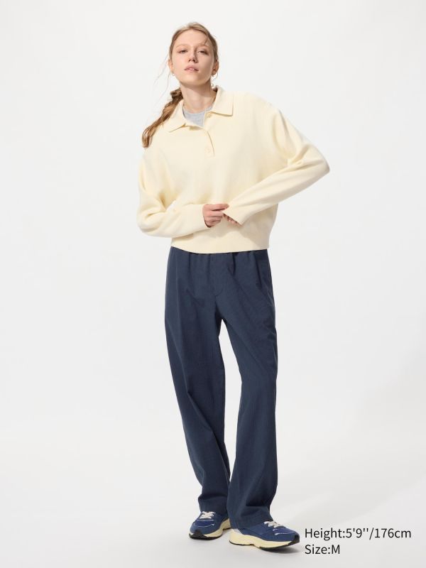 Stretch Easy Ankle Pants | Seersucker