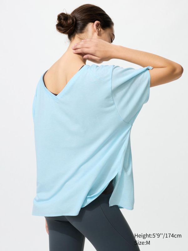 AIRism Relaxed V-Neck T-Shirt | 2 Way