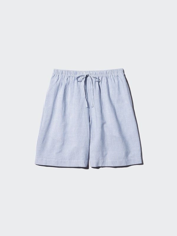 Linen Blend Easy Shorts | Stripe