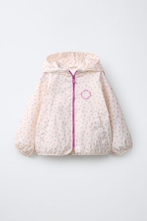 WATER REPELLENT LIGHTWEIGHT FLORAL RAINCOAT