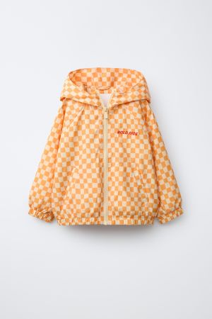 LIGHTWEIGHT CHECKERBOARD RAINCOAT