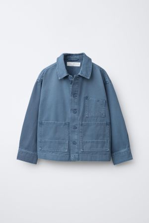 ACID WASH POCKET OVERSHIRT