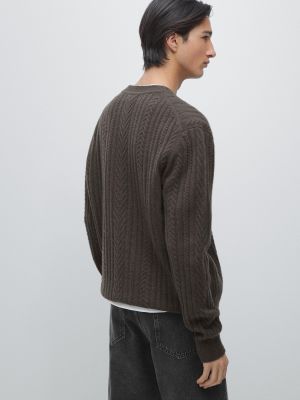 Knit sweater with textured detail