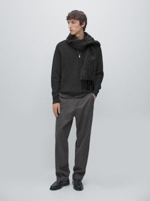 Mock neck knit sweater with zip