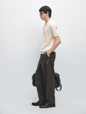 Quarter-zip knit polo sweater