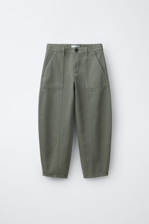 BARREL PANTS WITH SEAM DETAIL