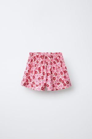 FLORAL POPLIN SHORTS