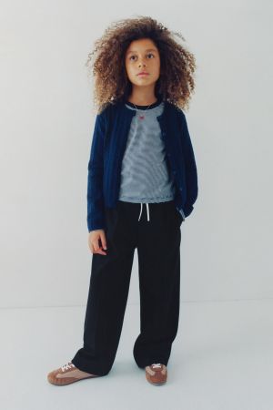 WIDE LEG DOUBLE WAISTBAND PANTS