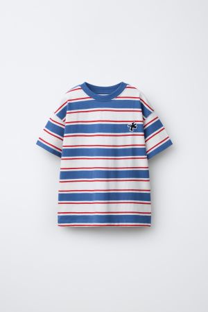 STRIPED LOGO PATCH T-SHIRT
