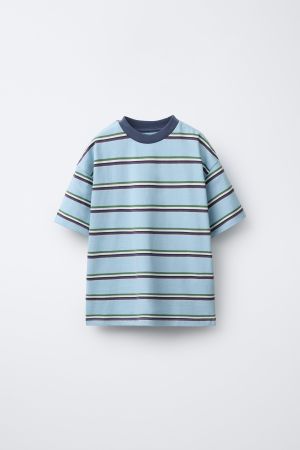 STRIPED PRINT T-SHIRT
