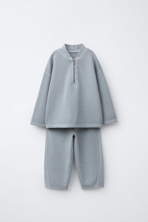 PLAIN JOGGING SWEATSHIRT AND PANTS SET