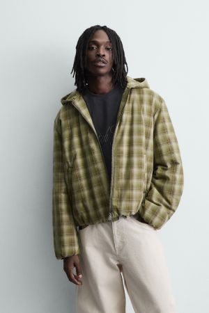 CHECKERED HOODIE JACKET