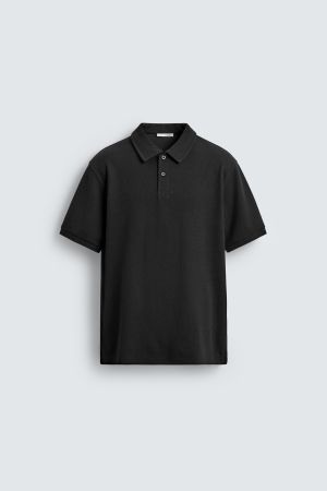 REGULAR FIT TEXTURED POLO