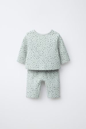 2-IN-1 JUMPER JACKET AND FLORAL PANTS SET