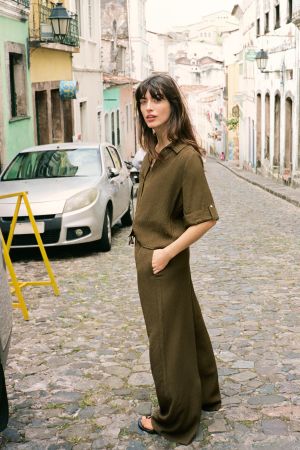 FLOWY STRAIGHT LEG PANTS SET