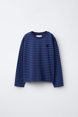 STRIPED EMBROIDERED HEART T-SHIRT