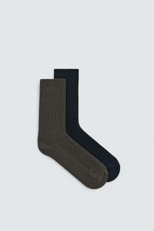 PACK OF 2 RIBBED SOCKS