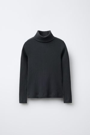 RIBBED TURTLENECK T-SHIRT