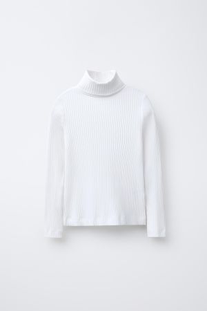 RIBBED TURTLENECK T-SHIRT