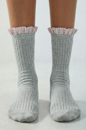 TWO-PACK OF RUFFLE COMBINED SOCKS