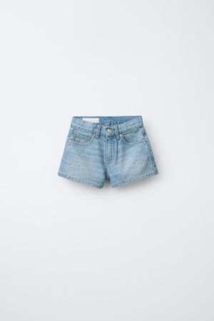 RHINESTONE DENIM SHORTS