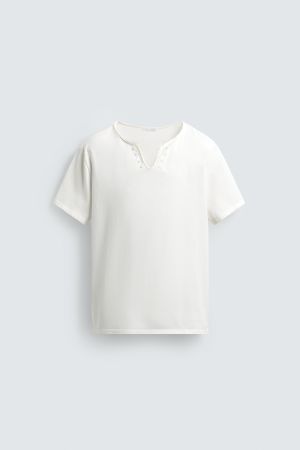 IRREGULAR HENLEY T-SHIRT