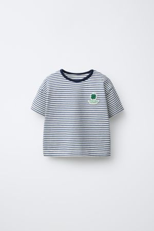 STRIPED CLOVER PATCH T-SHIRT