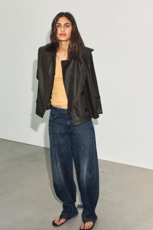 DETACHABLE LAPEL COLLAR WAXED CAPE