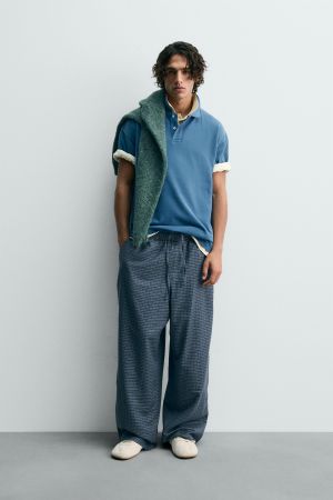 PLAID BAGGY FIT PANTS