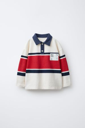 STRIPED LABEL POLO SHIRT