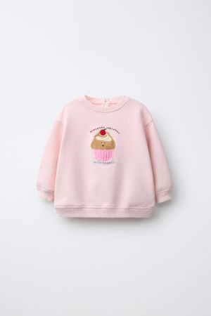 EMBROIDERED CUPCAKE SWEATSHIRT