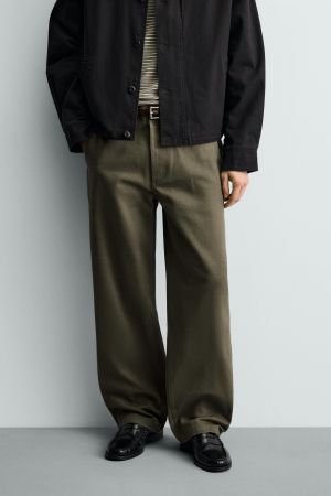RELAXED FIT CHINO PANTS WITH BELT LOOPS