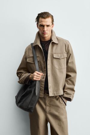 EMBROIDERED BOXY FIT OVERSHIRT