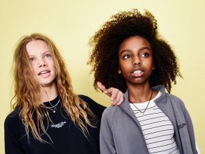 RAISED TEXT SWEATSHIRT