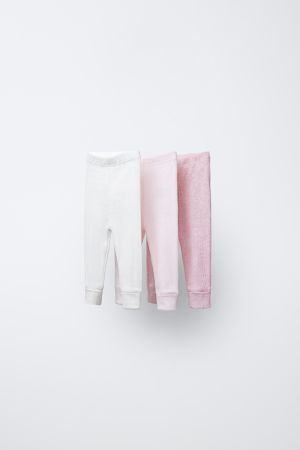 THREE-PACK OF RIBBED LEGGINGS