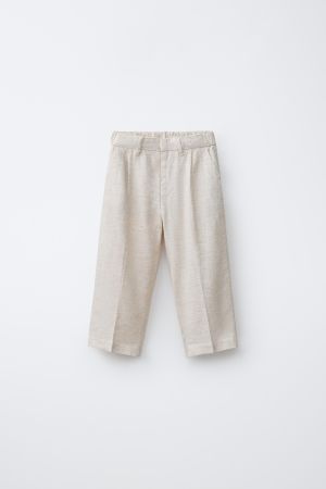 LINEN BLEND SUIT PANTS