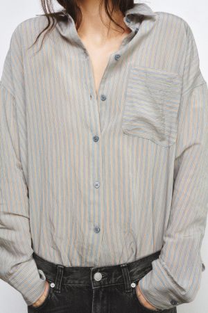 ZW COLLECTION FLOWY STRIPED SHIRT
