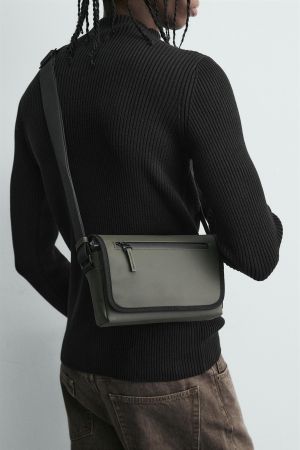 RUBBERIZED CROSSBODY BAG
